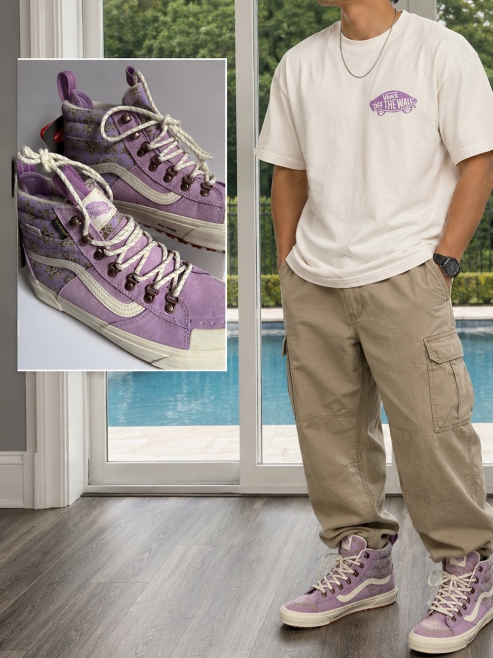 NEW Vans SK8-Hi Dr Mte-2 Vintage Floral Lupine Men 8 Women 9.5 NIB